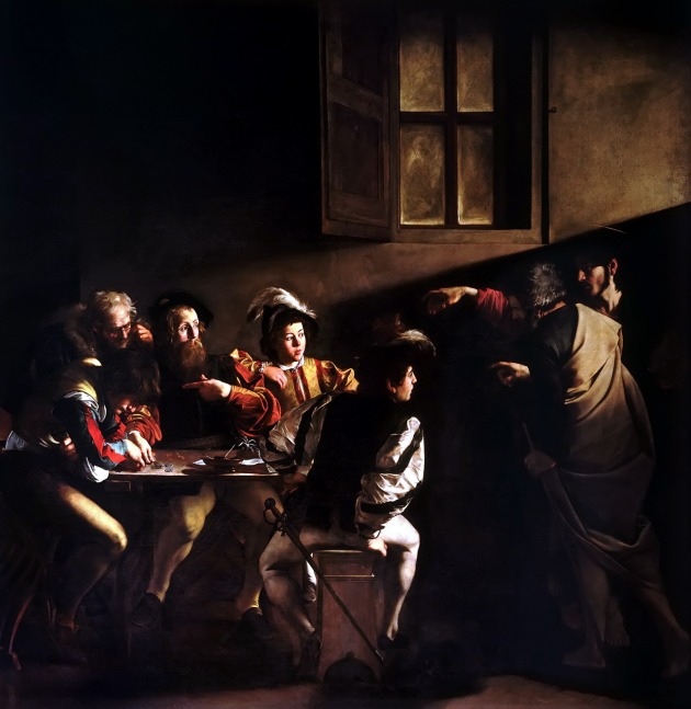 The Calling of Saint Matthew by Caravaggio, 1599